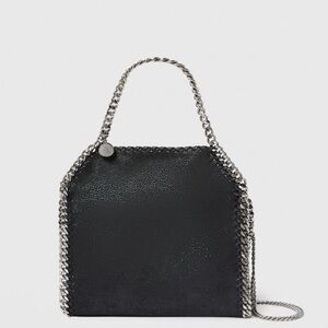 STELLA MCCARTNEY FALABELLA Chain Black Tiny Tote Bag Handbag 2way
